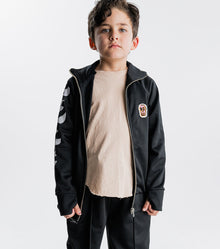 Kid | Stripey Snakes Sporty Jacket | Black