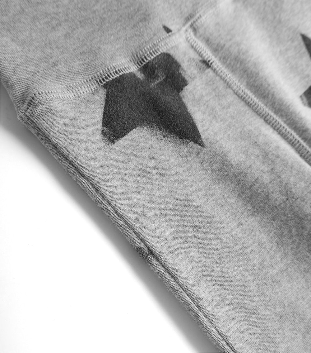 Newborn | Star Footed Leggings | Heather Grey