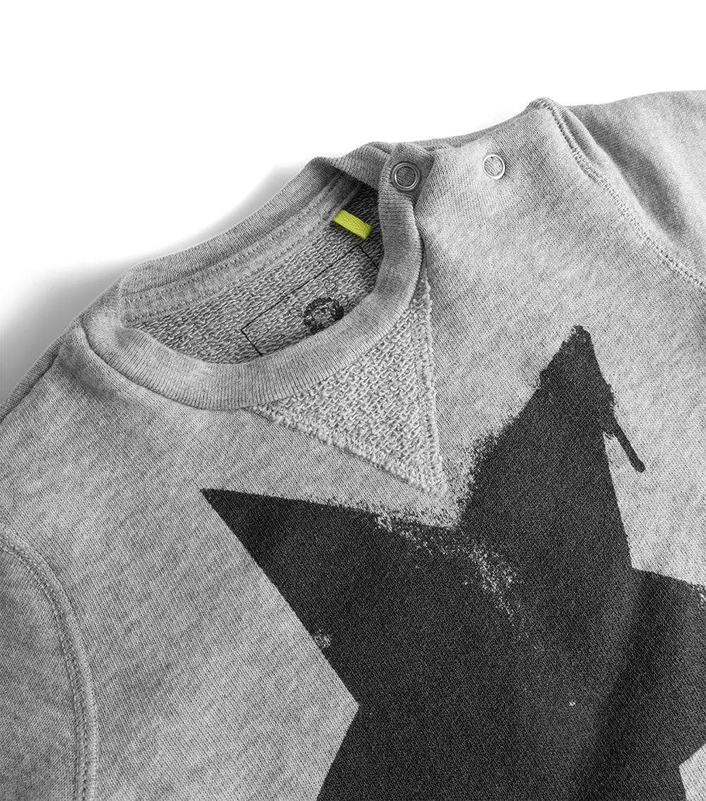 Newborn | Falling Star Sweatshirt | Heather Grey