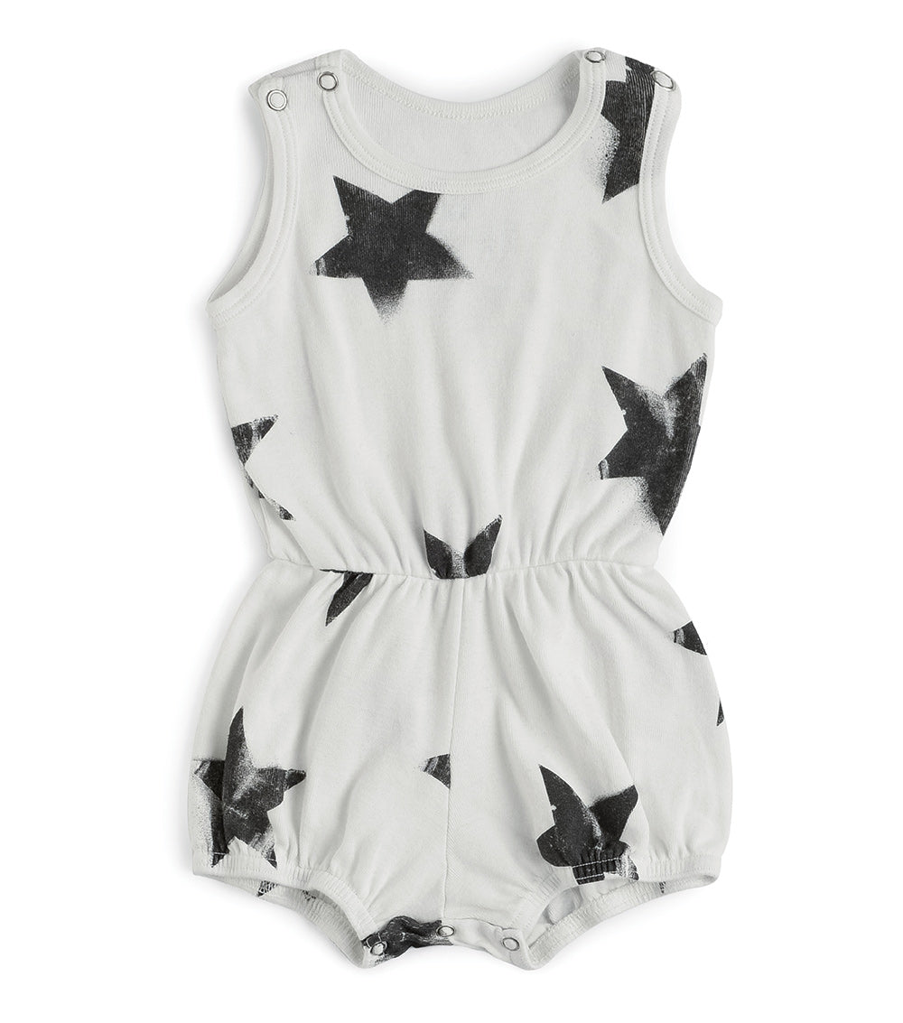 Newborn | Star Yoga Overall | White
