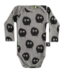 Newborn | Melting Mask Onesie | Heather Grey (V1)