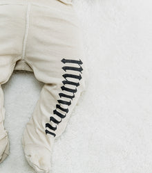 Newborn | Nununu Inked Footed Leggings | Smokey Natural