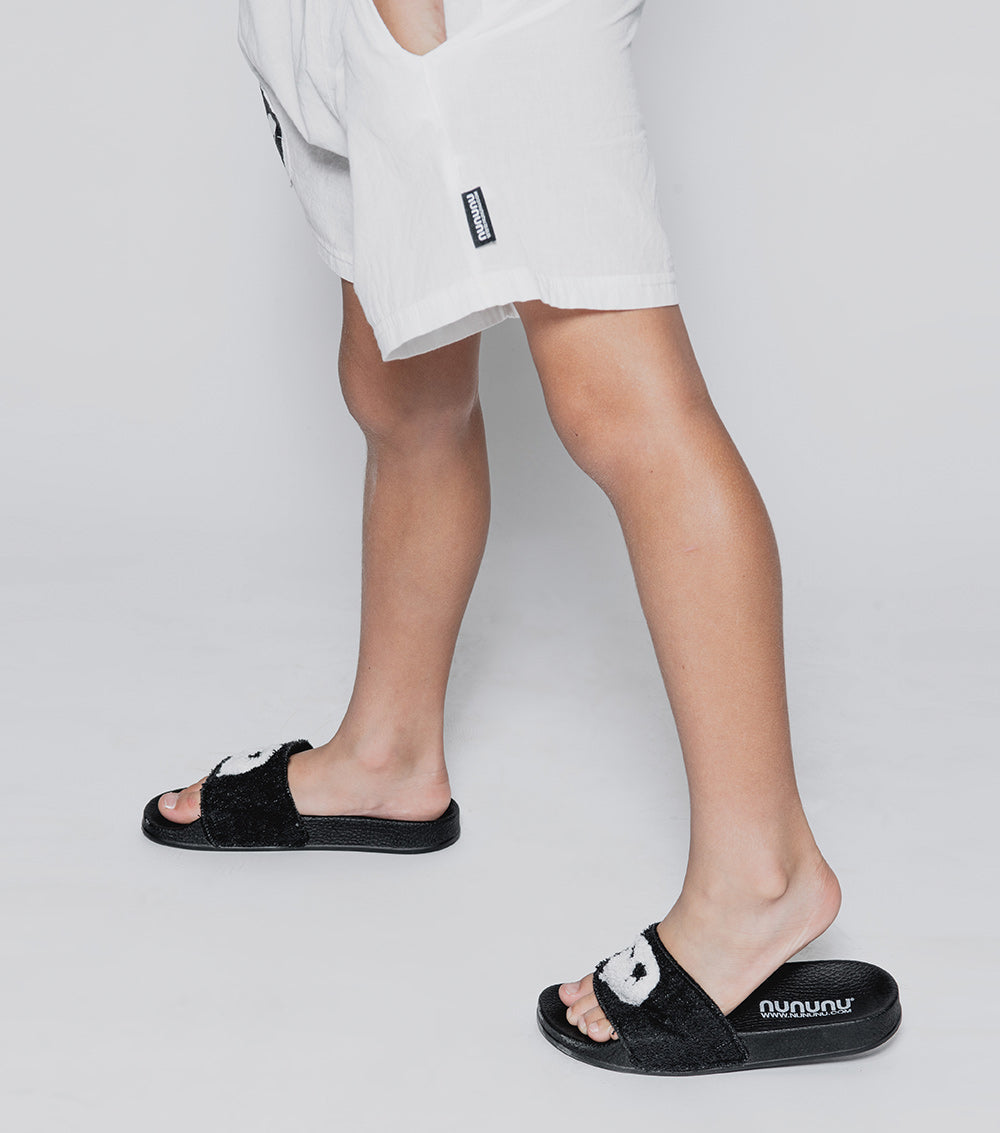 Kid | Melting Mask Fuzzy Sliders | Black
