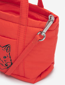 Womens | Fox Head Woven Logo Puffer Tote Bag - Mini | Wild Strawberry