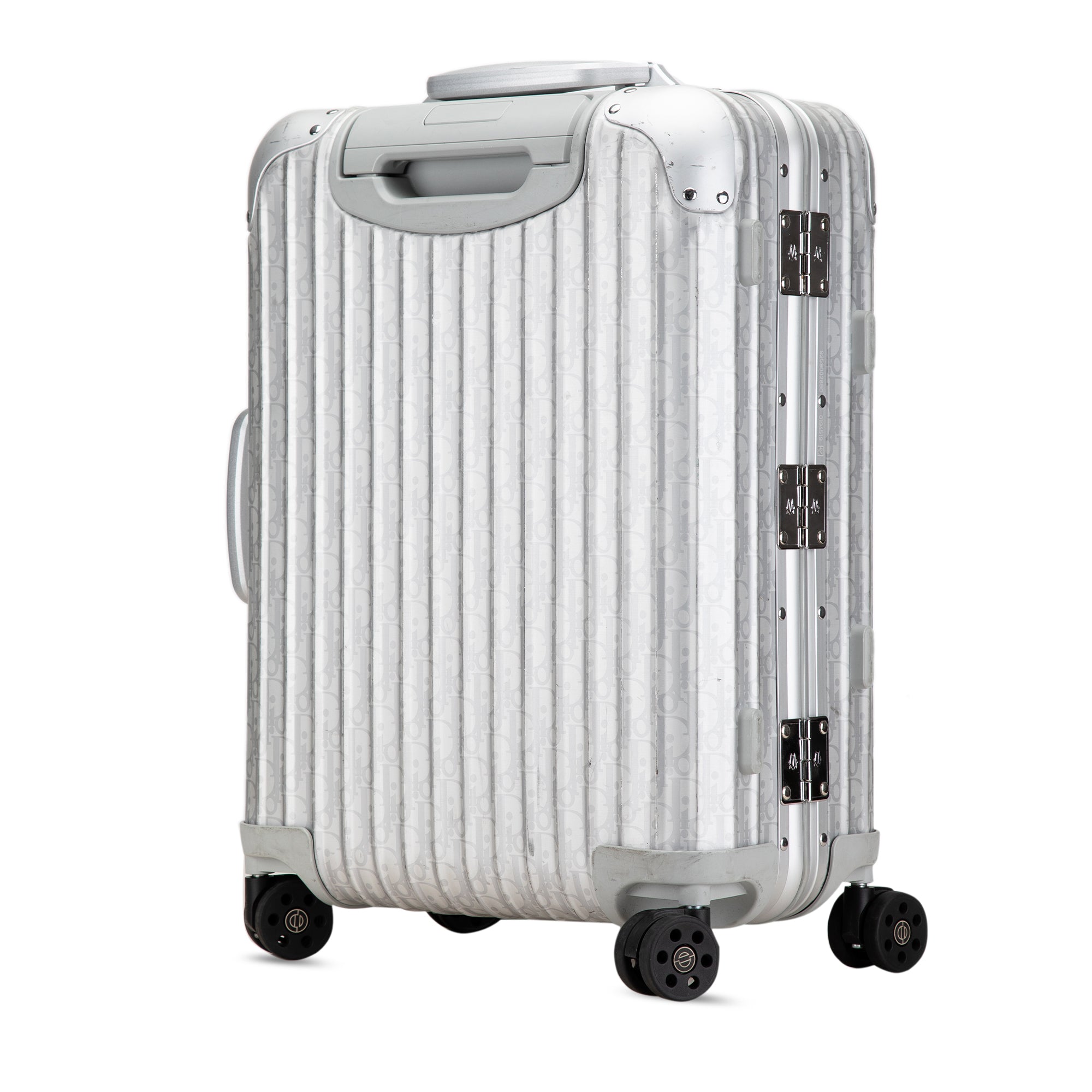 Dior | Pre-Owned Rimowa Oblique Aluminum Gradient Cabin Luggage | Silver