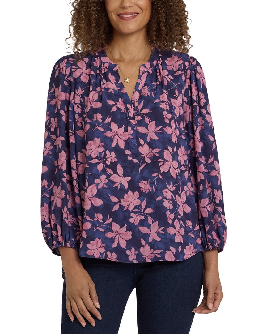 NYDJ | Womens | Popover Blouse | White Multi