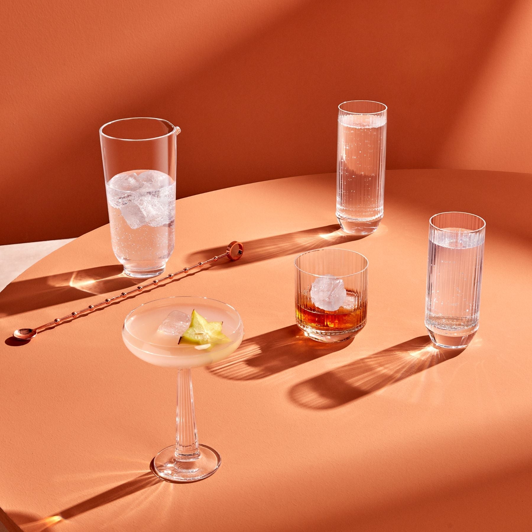 Big Top High Ball Glasses - 11.5 Oz | Clear Crystal | Set of 4