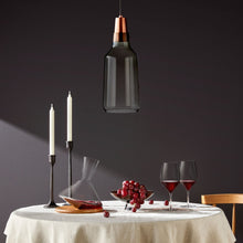 Balance Wine Decanter With Wooden Base | Clear Crystal/Wood