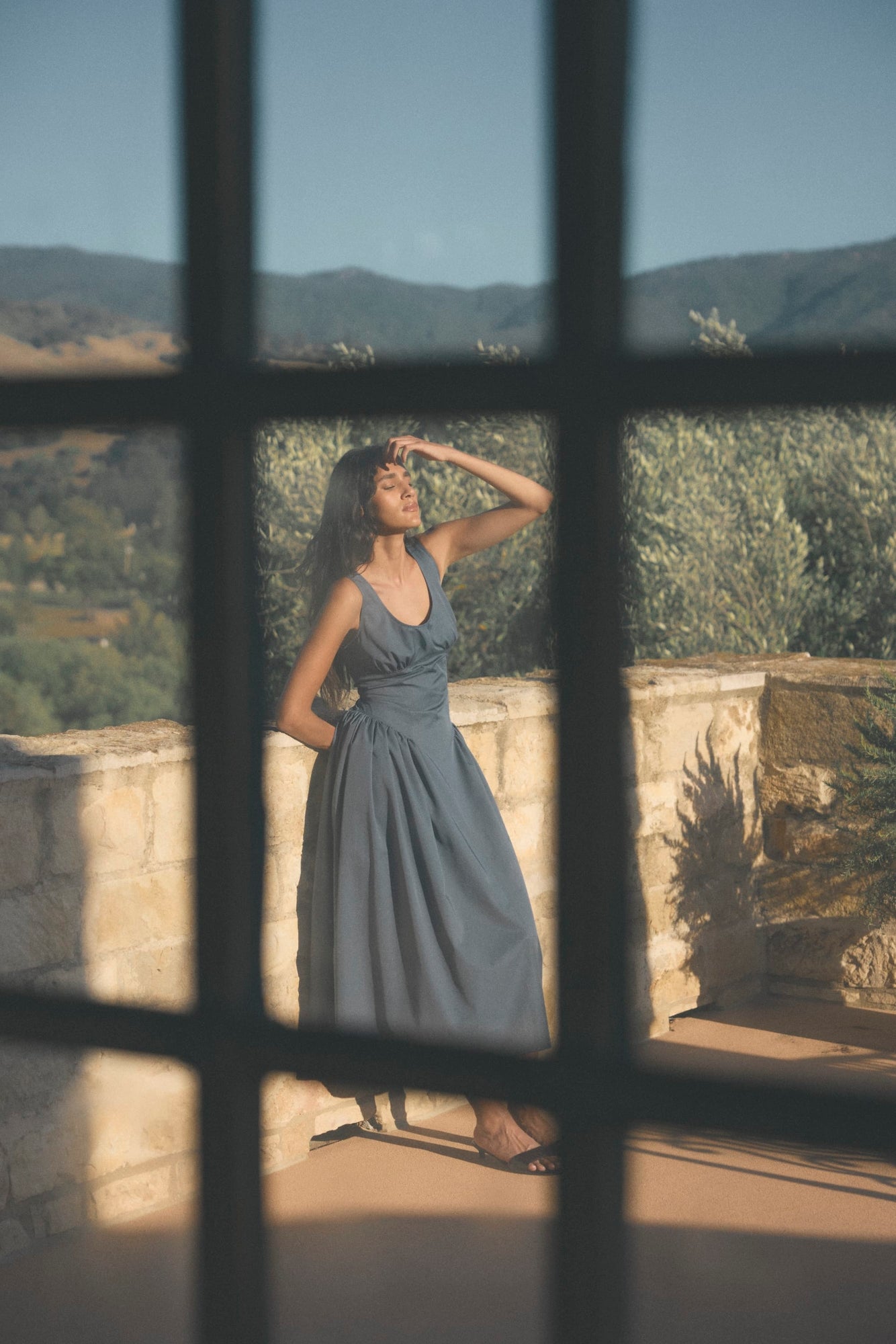 Aya | Nadiyah Bustier Shirred A-Line Dress in Size Small