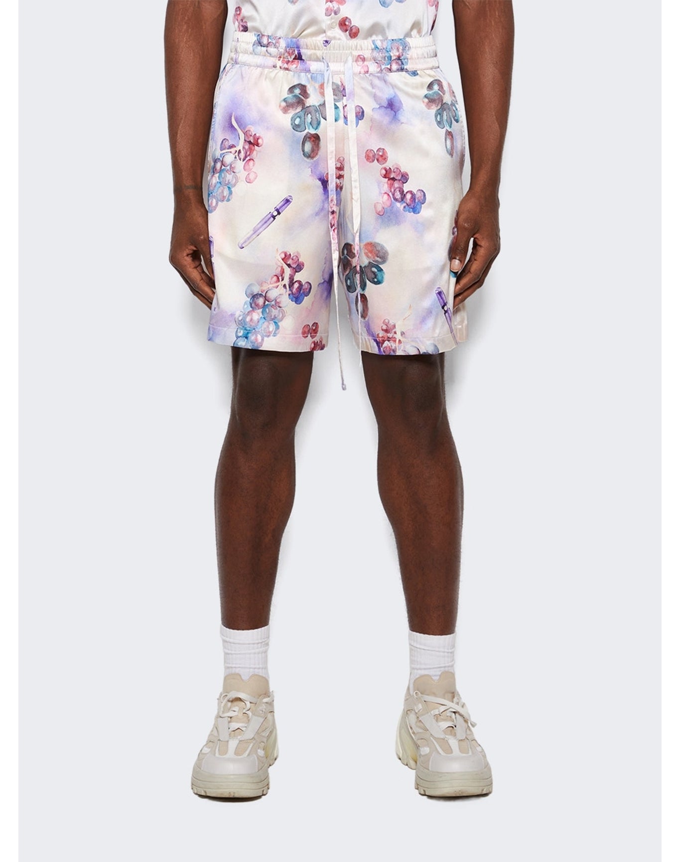 Nahmias | Men | Silk Shorts | Grape Print