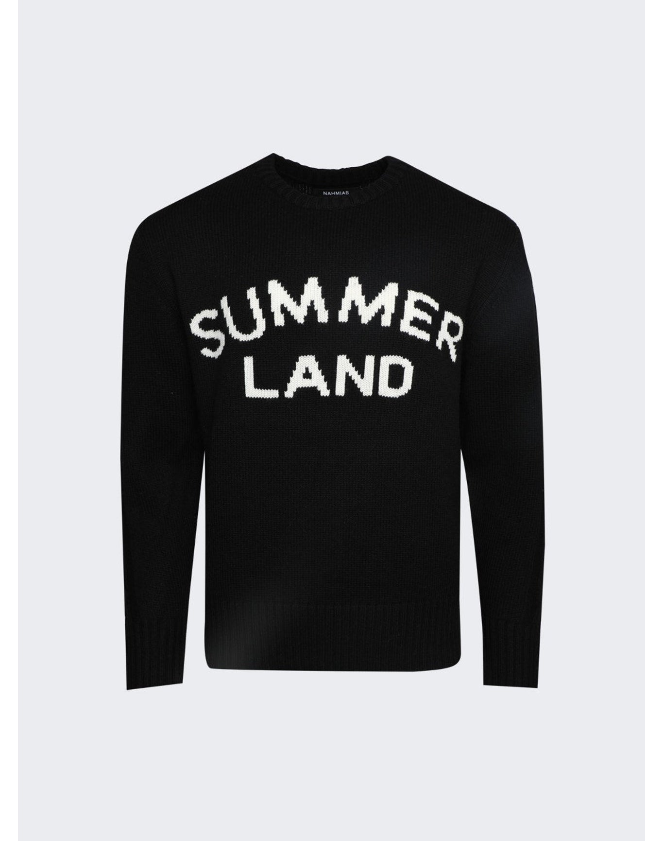 Nahmias | Men | Summerland Intarsia Crewneck Sweater | Black