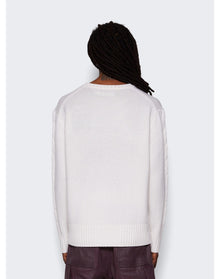 Nahmias | Men | Summerland Intarsia Crewneck Sweater | White