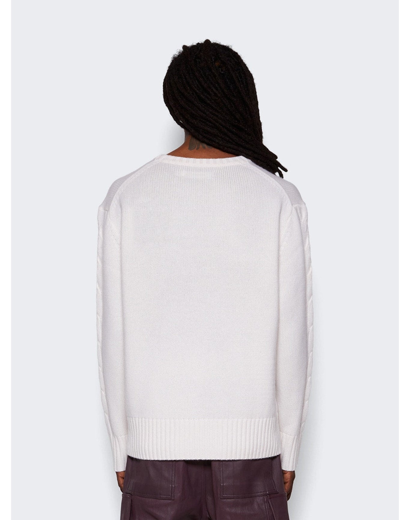 Nahmias | Men | Summerland Intarsia Crewneck Sweater | White