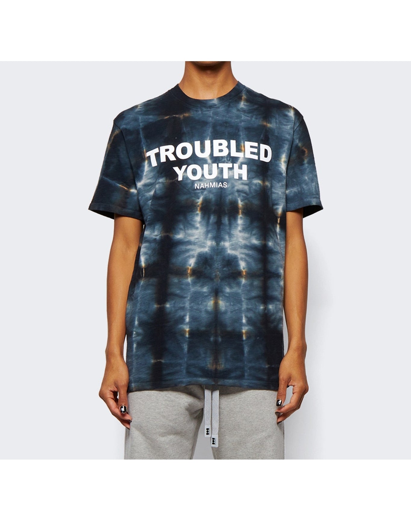 Nahmias | Men | Troubled Youth T-shirt Tie-dye | Black