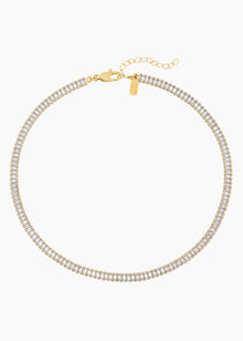 Naomi Necklace | Clear Crystal | 14K Gold Plated
