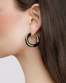 Natasha Huggies earring - worn look | gold huggie earrings
