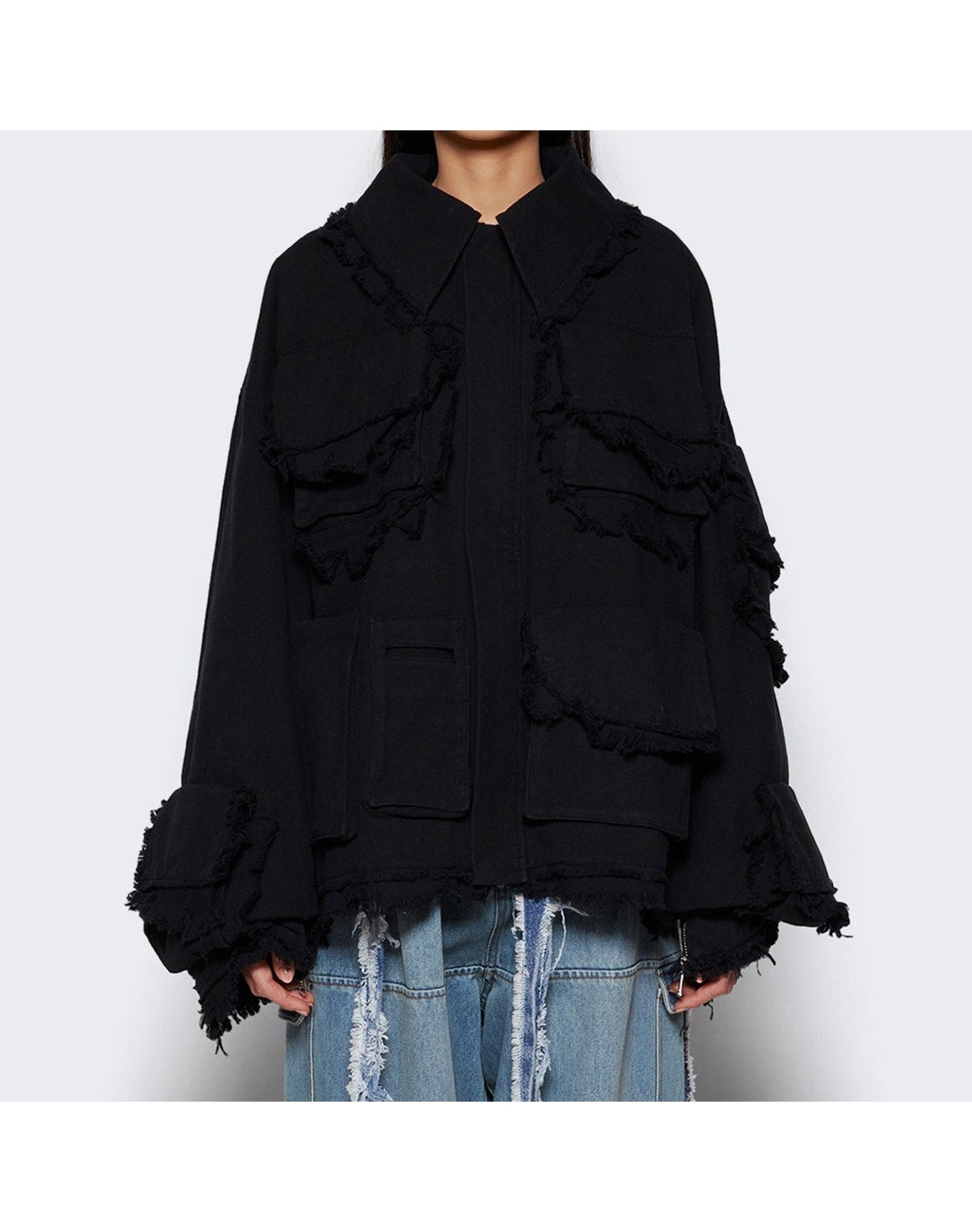 Natasha Zinko | Women | Denim Cargo Jacket | Black