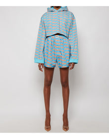 Natasha Zinko | Women | Happy Print Hoodie | Blue
