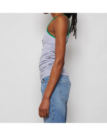 Natasha Zinko | Women | Lucky Shirred Top | Grey x Green