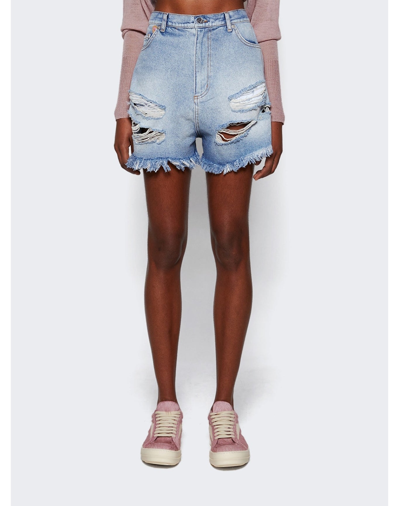 Natasha Zinko | Women | Reverse Denim Shorts | Light Wash