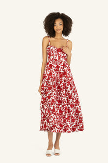 Nehru Dress | Red Floral Print