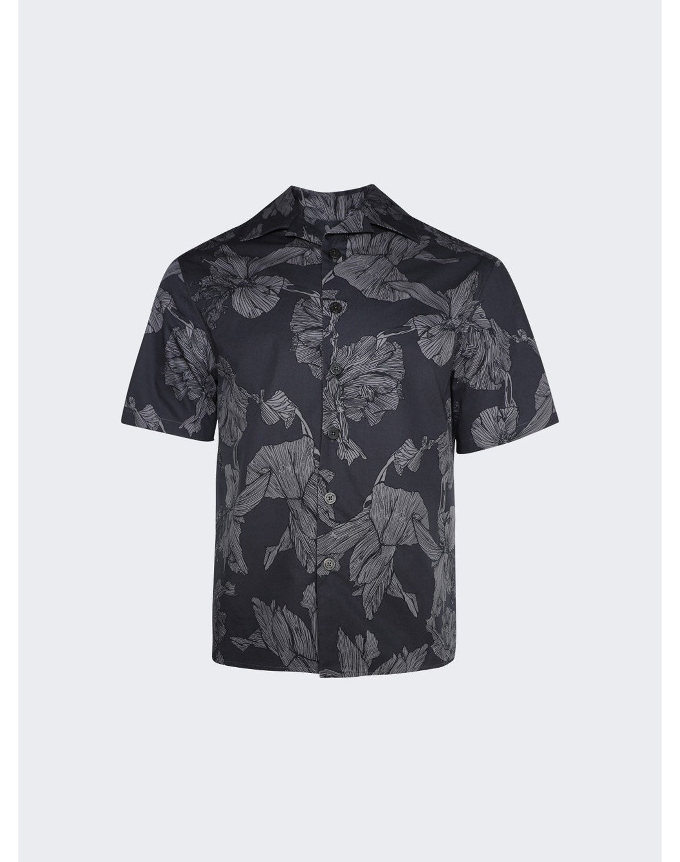 Neil Barrett | Men | Bowling Shirt | Black x White