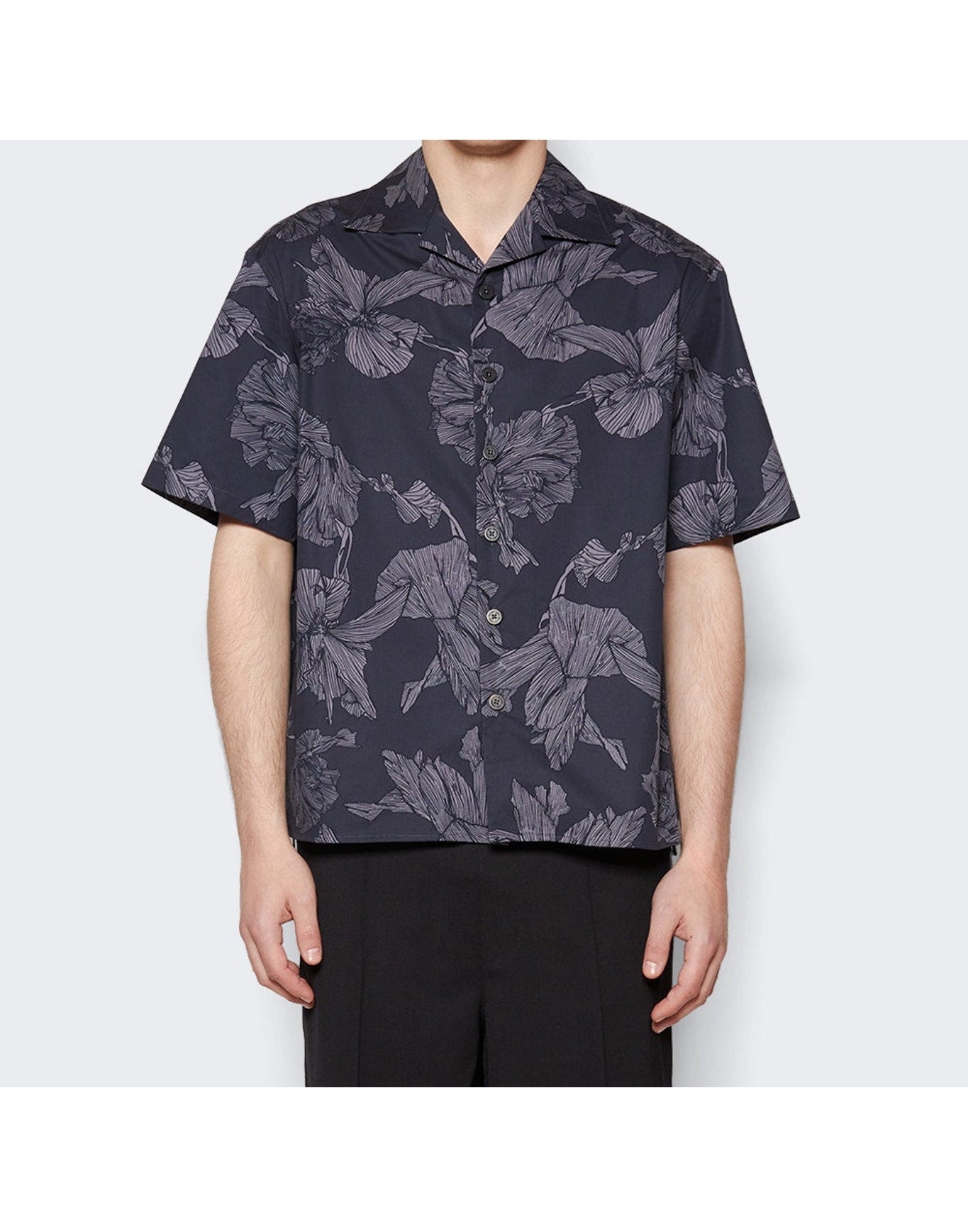 Neil Barrett | Men | Bowling Shirt | Black x White