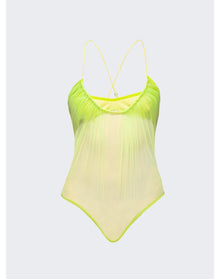 Nensi Dojaka | Women | Gathered Cami Bodysuit | Lime