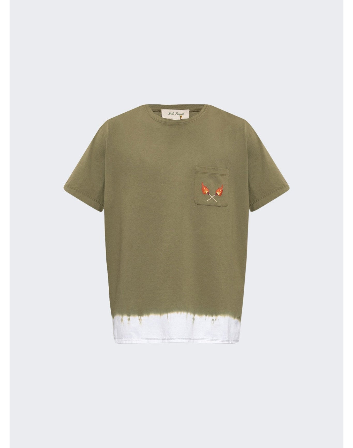 Nick Fouquet | Men | Victor Embroidered Crewneck T-shirt | Green