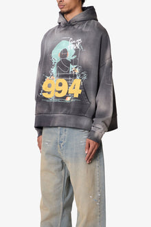 No Room in Hell Printed Hoodie | Washed Black