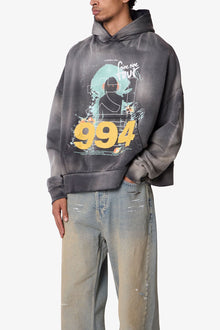 No Room in Hell Printed Hoodie | Washed Black