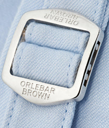 Norwich Linen Tailored Fit O.B Stripe Linen Shorts | Ice Blue