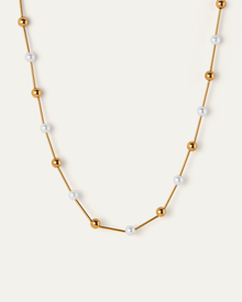 Glass Pearl | Nova Necklace | Gold Ion Plated Brass