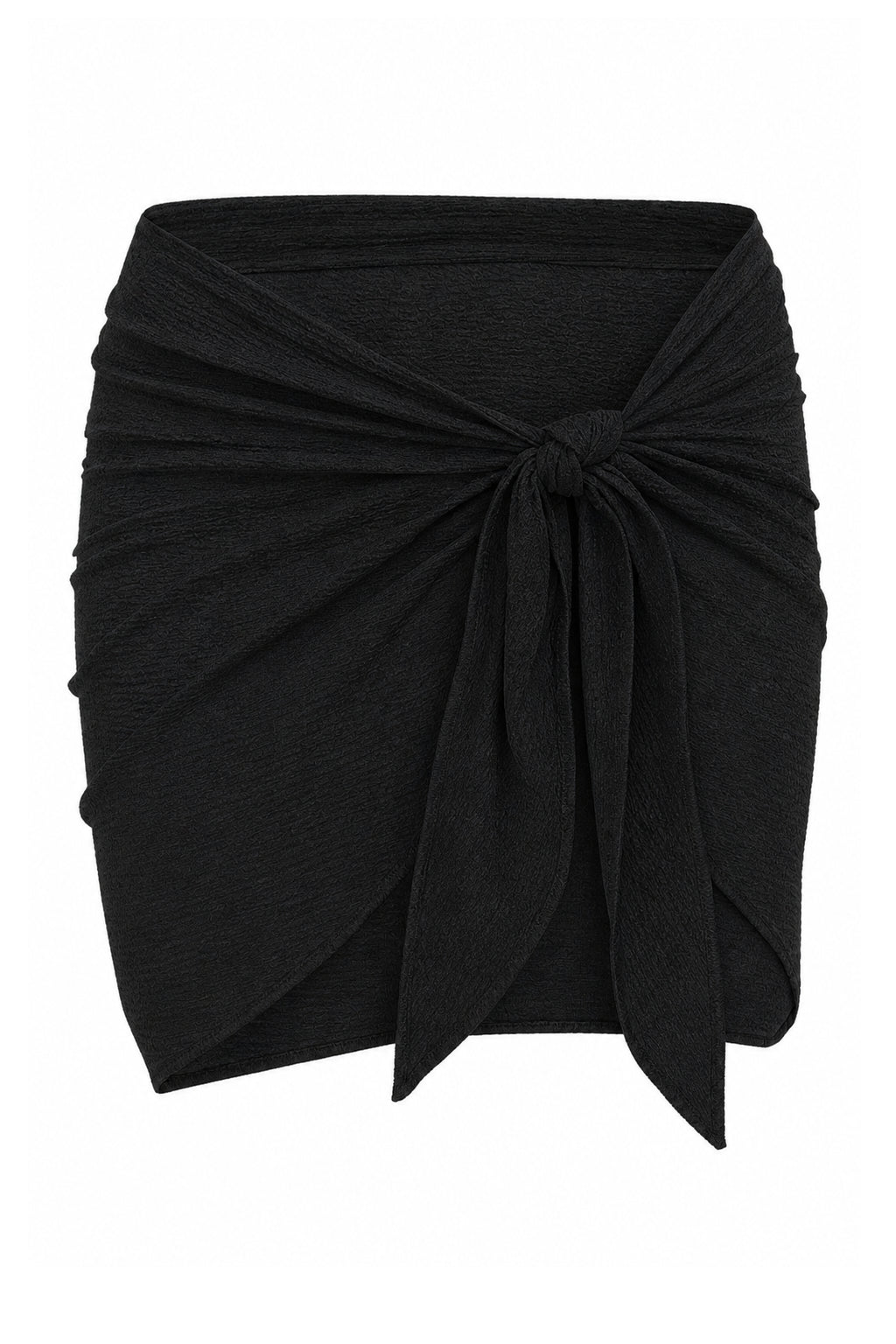 Nyla Pareo Skirt | Black Crepe