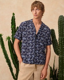 Men | Maitan Linen Shirt | Night Iris