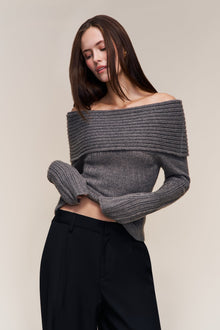 Womens | Loretta Turtleneck Top | Night Grey
