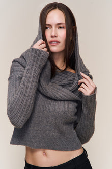 Womens | Loretta Turtleneck Top | Night Grey