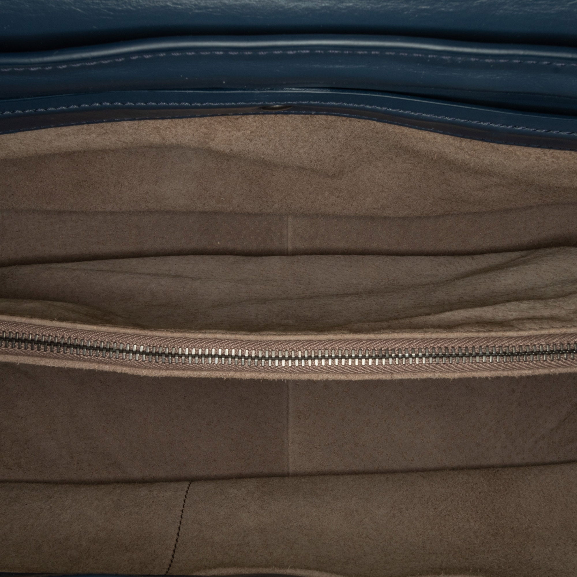 Bottega Veneta | Pre-Owned Intrecciato Satchel | Blue