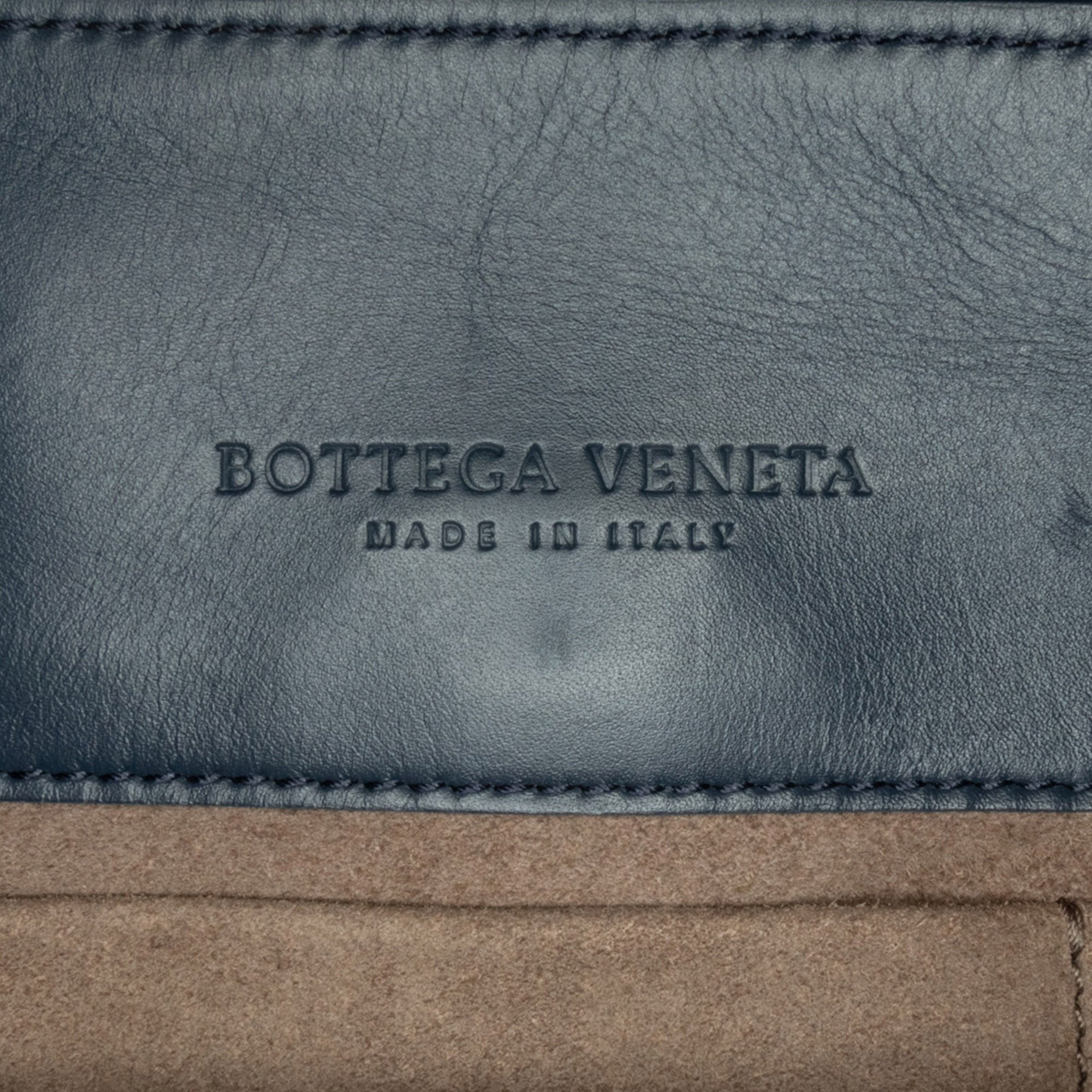 Bottega Veneta | Pre-Owned Intrecciato Satchel | Blue