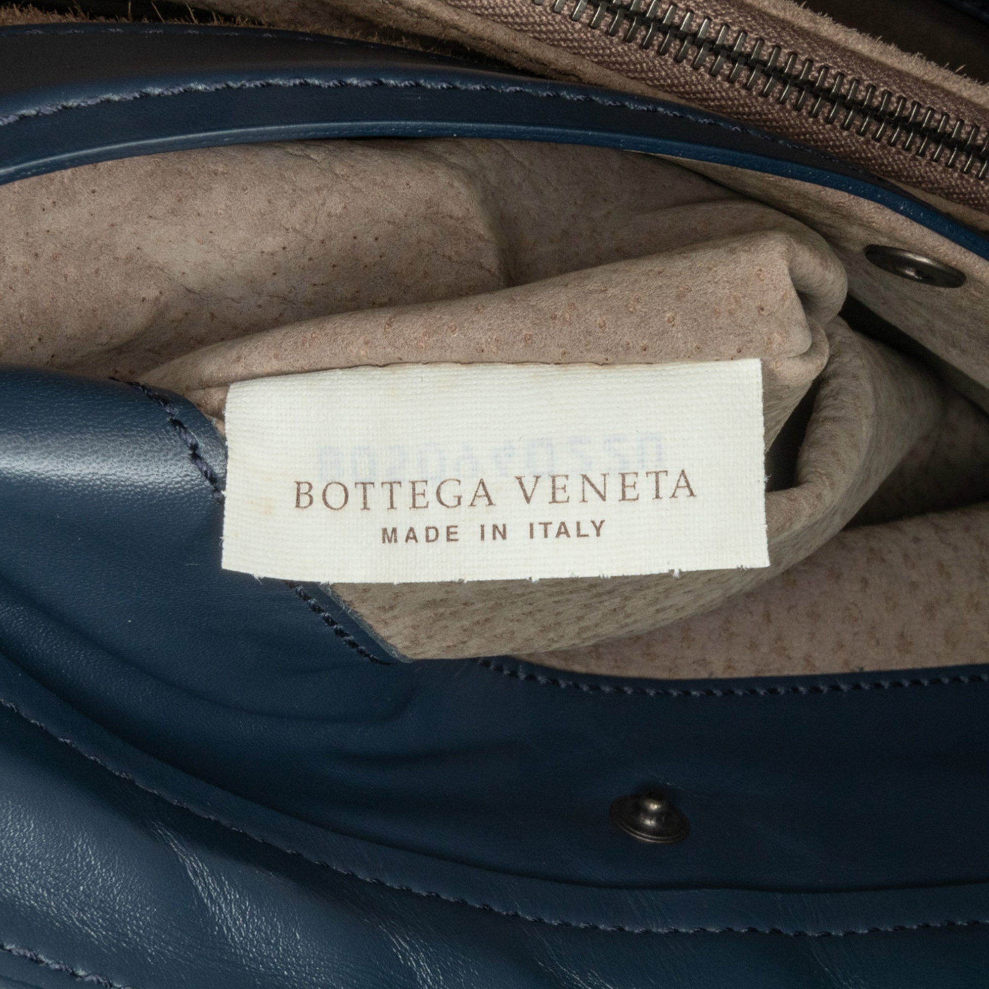 Bottega Veneta | Pre-Owned Intrecciato Satchel | Blue