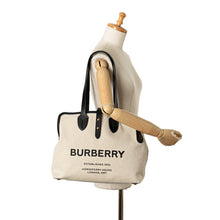 Burberry | Pre-Owned Canvas Logo Soft Belt Tote Bag | Brown