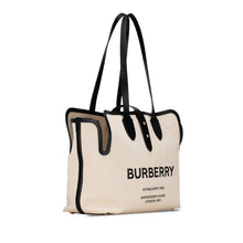 Burberry | Pre-Owned Canvas Logo Soft Belt Tote Bag | Brown