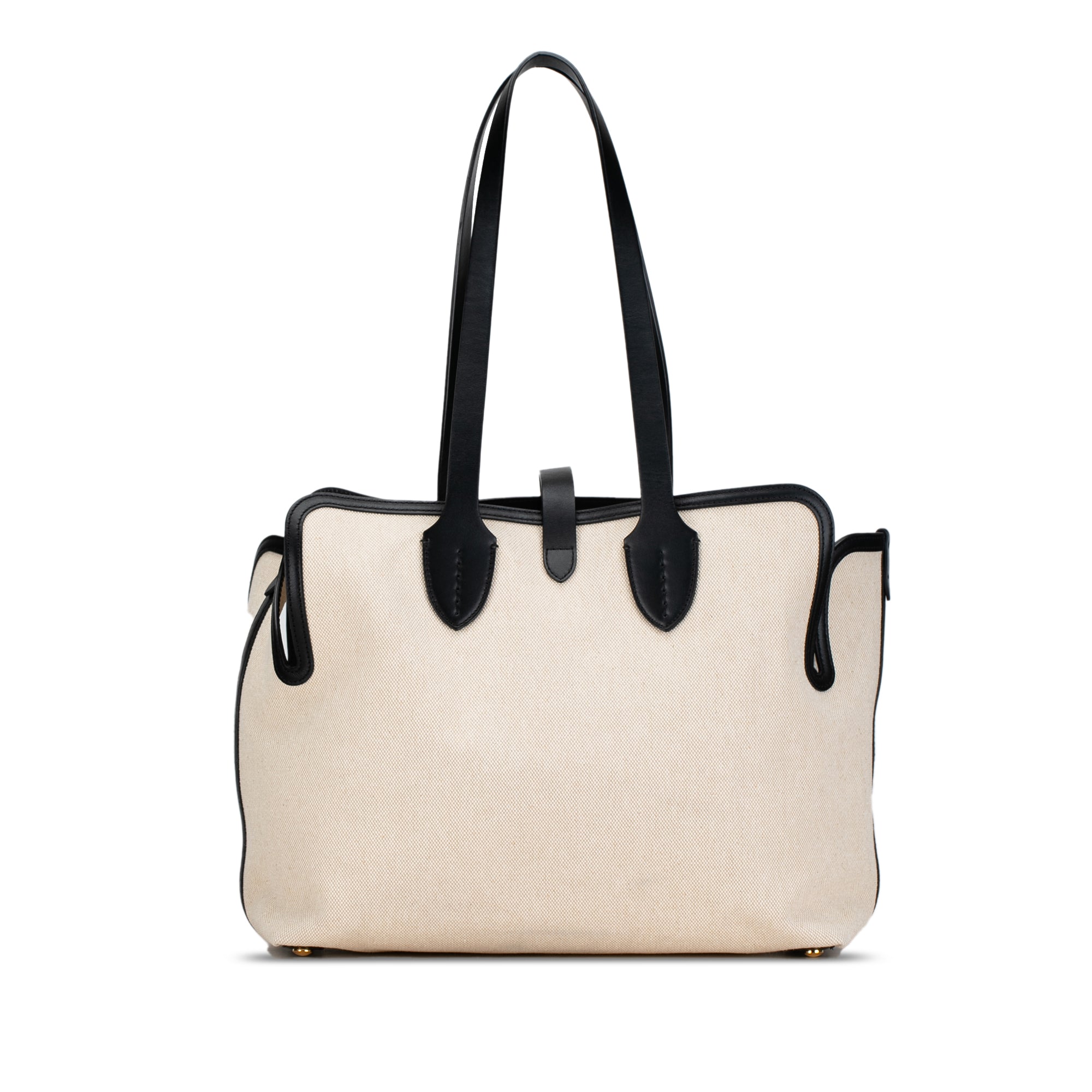 Burberry | Pre-Owned Canvas Logo Soft Belt Tote Bag | Brown