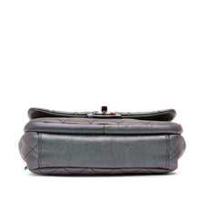 Chanel | Pre-Owned Small Iridescent Goatskin Double Carry Waist Chain Flap | Purple