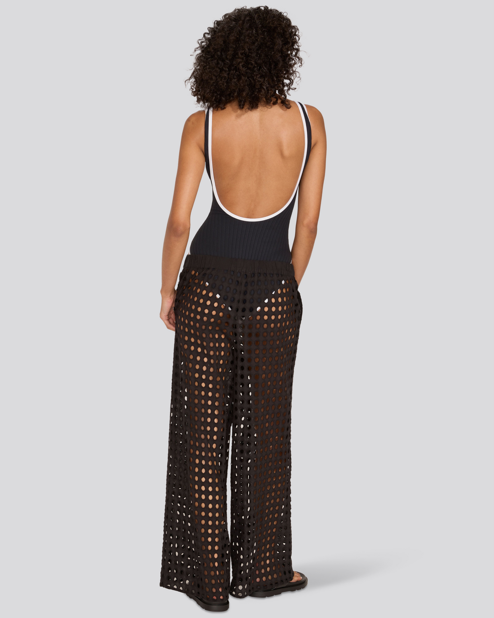 The Eyelet Delaney Pant - Solid & Striped