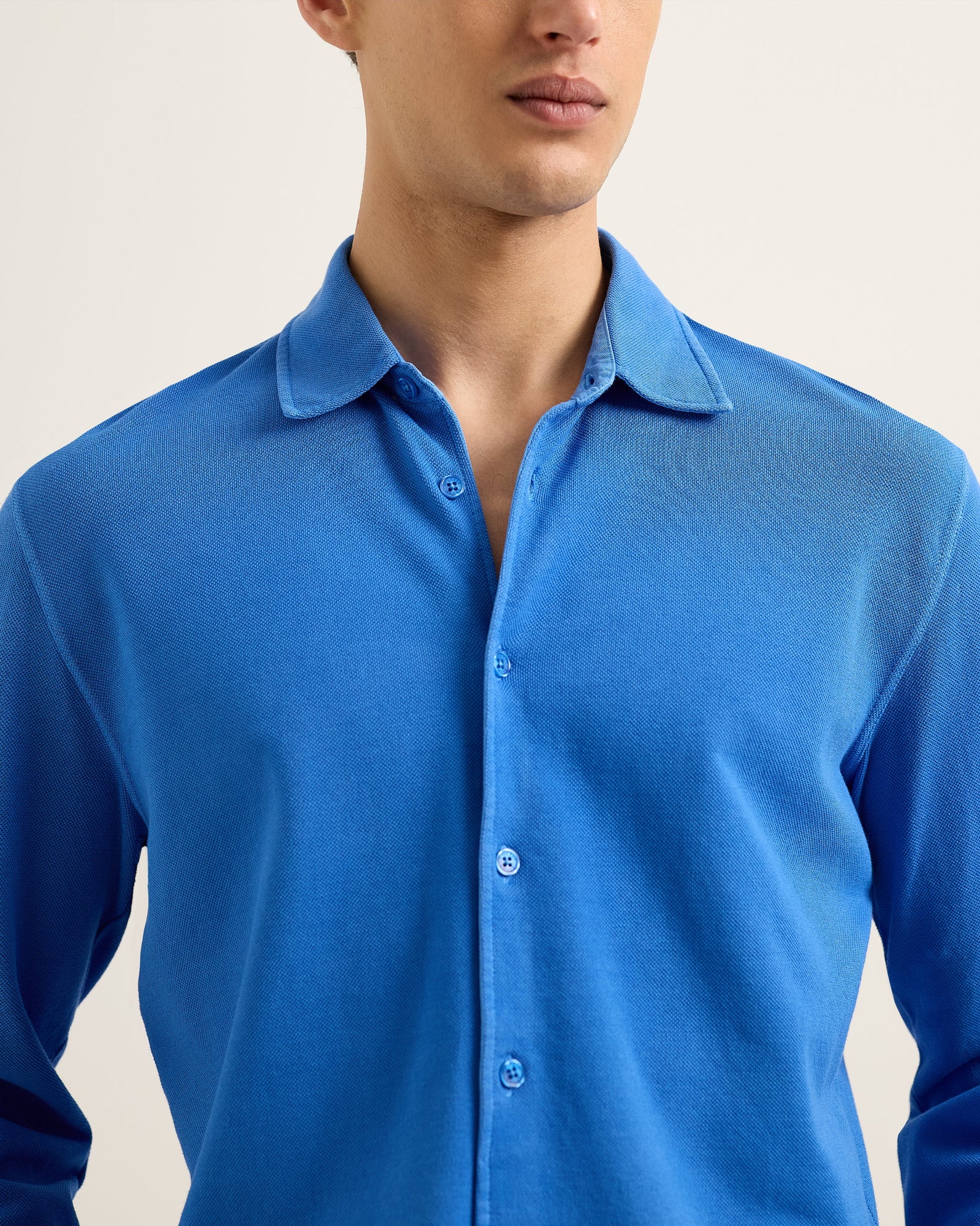 Men | Giles Pique Shirt | Catalina Blue