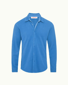 Men | Giles Pique Shirt | Catalina Blue