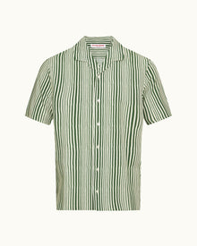 Men | Hibbert Stripe Shirt | Caddie Green/White