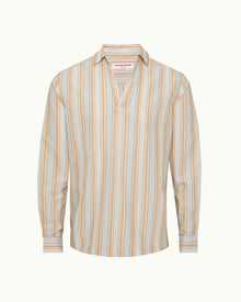 Men | Ridley Shirt | Blue/Biscuit Stripe