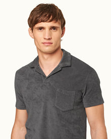 Men | Terry Towelling Polo | Granite